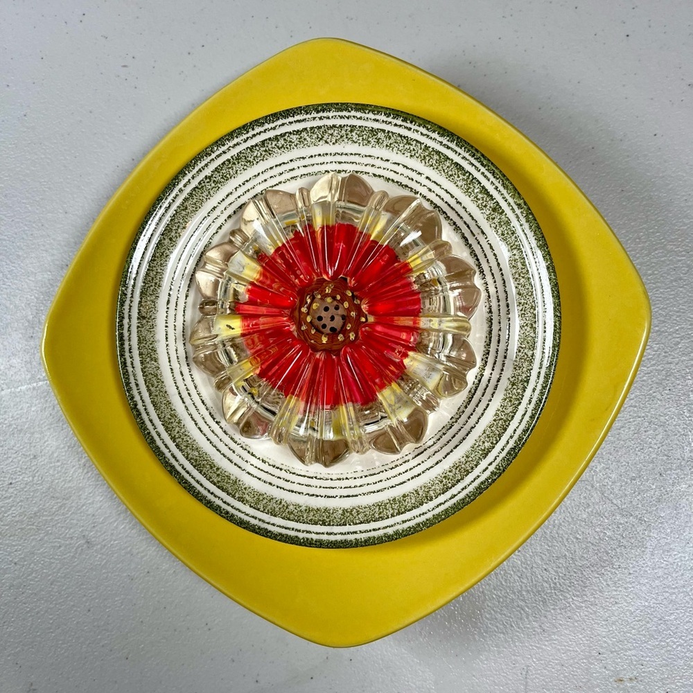9 inch glass Art flower- hand crafted
